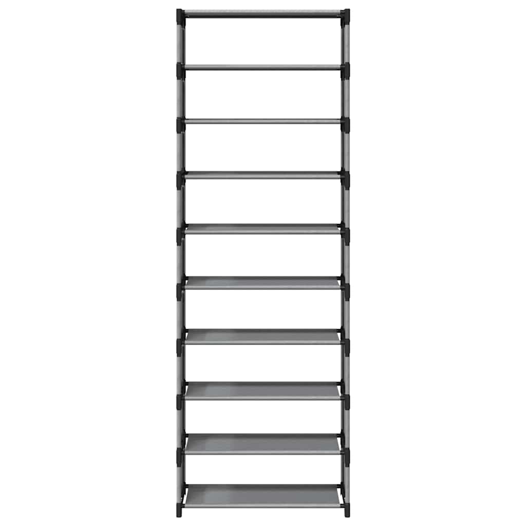 Ράφι παπουτσιών 10επιπέδων γκρι 54x28x158 cm μη υφασμένο ύφασμα