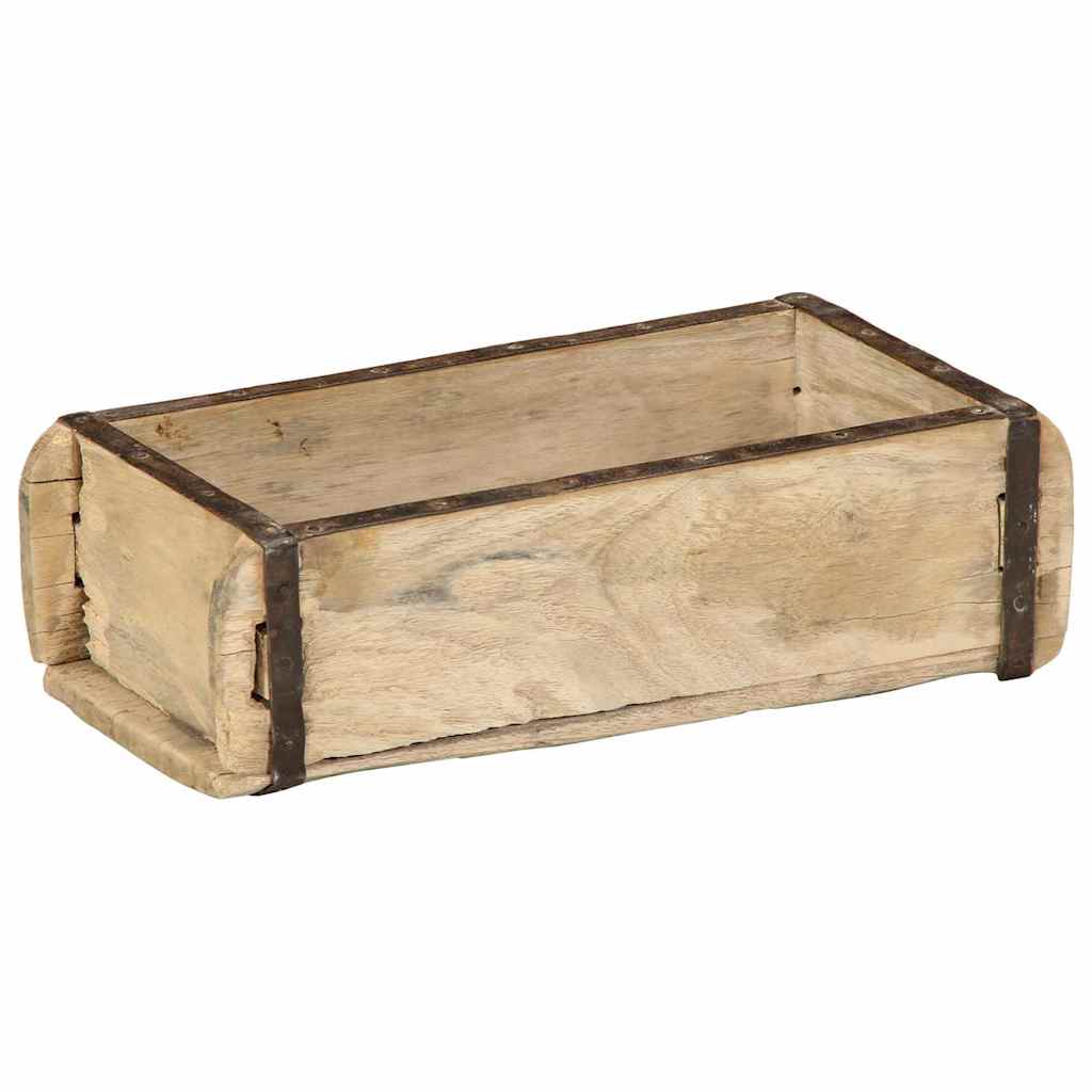Δίσκος 4 τμχ. Καφέ 30 x 15 x 9 εκ Στερεό Ανακτηθέν Ξύλο - Pakobazaar
