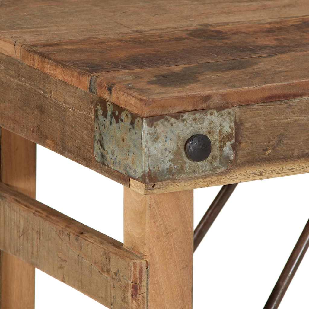 End Table Καφέ 110 x 35 x 76 εκ. Στερεό Ανακτηθέν Ξύλο - Pakobazaar