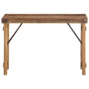 End Table Καφέ 110 x 35 x 76 εκ. Στερεό Ανακτηθέν Ξύλο