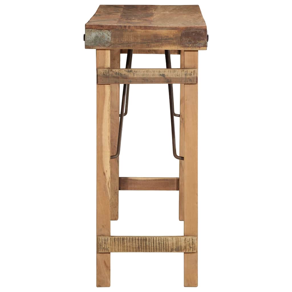End Table Καφέ 110 x 35 x 76 εκ. Στερεό Ανακτηθέν Ξύλο - Pakobazaar