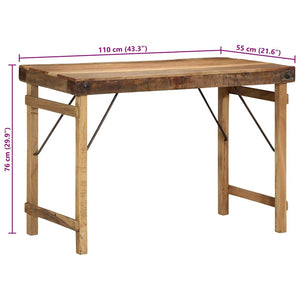 Τραπεζαρία Καφέ 110 x 55 x 76 cm Μασίφ ανακυκλωμένο ξύλο - Pakobazaar
