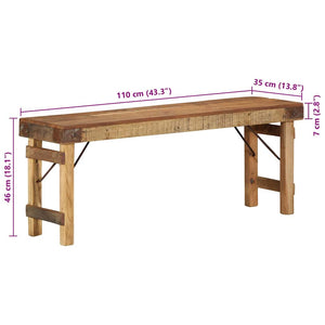παγκάκι Φυσικό 110 x 35 x 46 cm Ανακτημένο Παλιό Ξύλο