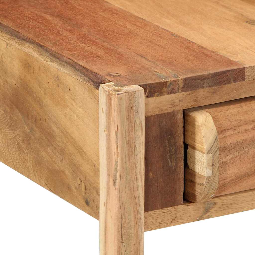 End Table με συρτάρι Καφέ 43 x 32 x 46 εκ Στερεό Ανακτηθέν Ξύλο