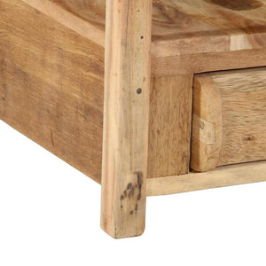 End Table με συρτάρι Καφέ 43 x 32 x 46 εκ Στερεό Ανακτηθέν Ξύλο