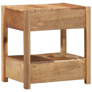 End Table με συρτάρι Καφέ 43 x 32 x 46 εκ Στερεό Ανακτηθέν Ξύλο