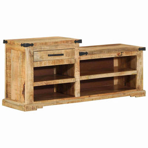 παγκάκι Καφέ 110 x 35 x 50 εκ Ακατέργαστο Μάνγκο