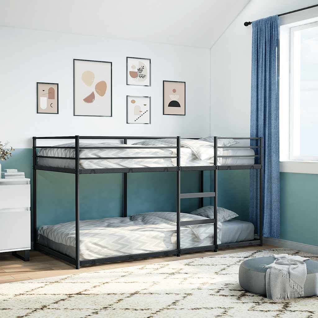 Κουκέτα χωρίς στρώμα Μαύρο 75x190 cm Ατσάλι - Pakobazaar