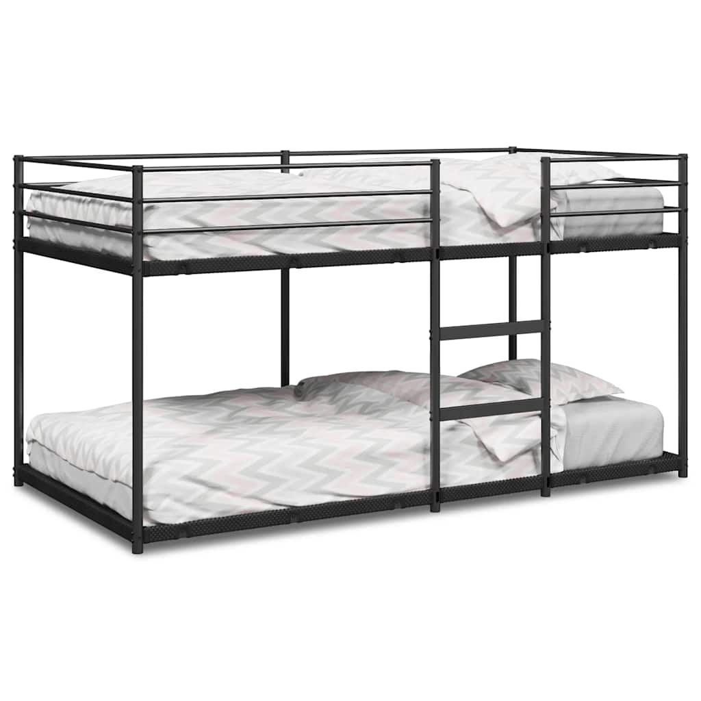 Κουκέτα χωρίς στρώμα Μαύρο 100x190 cm Ατσάλι