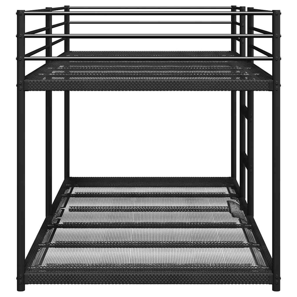 Κουκέτα χωρίς στρώμα Μαύρο 100x190 cm Ατσάλι