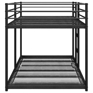 Κουκέτα χωρίς στρώμα Μαύρο 100x190 cm Ατσάλι