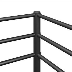 Κουκέτα χωρίς στρώμα Μαύρο 100x190 cm Ατσάλι