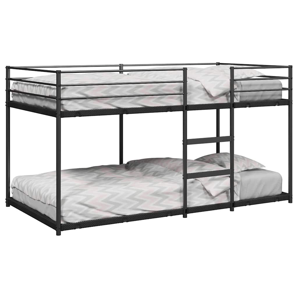 Κουκέτα χωρίς στρώμα Μαύρο 100x190 cm Ατσάλι