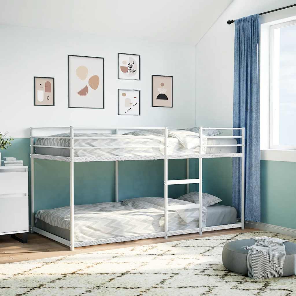 Κουκέτα χωρίς στρώμα Λευκό 75x190 cm Ατσάλι - Pakobazaar