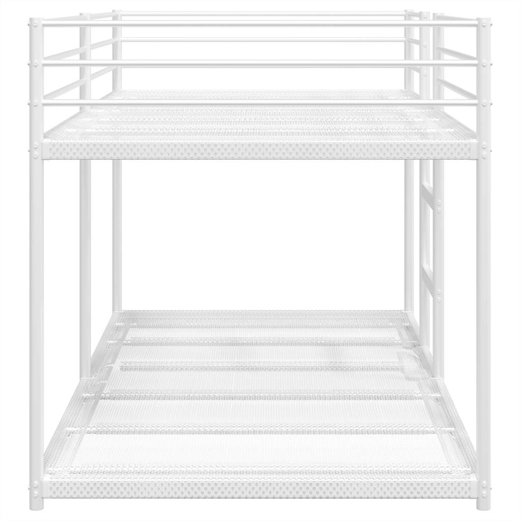 Κουκέτα χωρίς στρώμα Λευκό 100x190 cm Ατσάλι