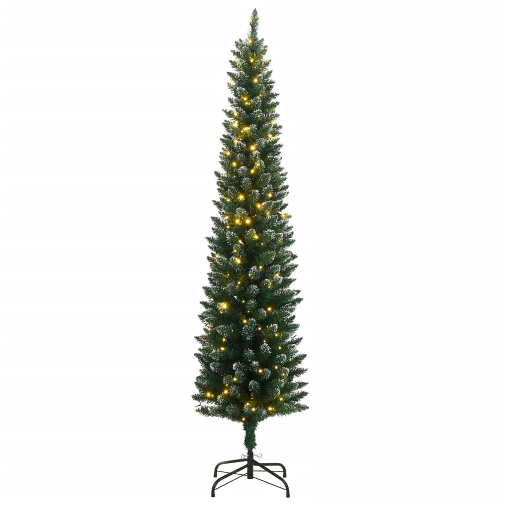 Χριστουγεννιάτικο Δέντρο Τεχνητό Slim με 150 LED 150 εκ.