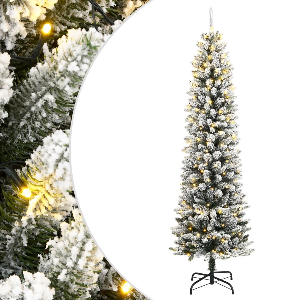 Χριστουγεννιάτικο Δέντρο Τεχνητό με 150 LED & Χιόνι 150 εκ.