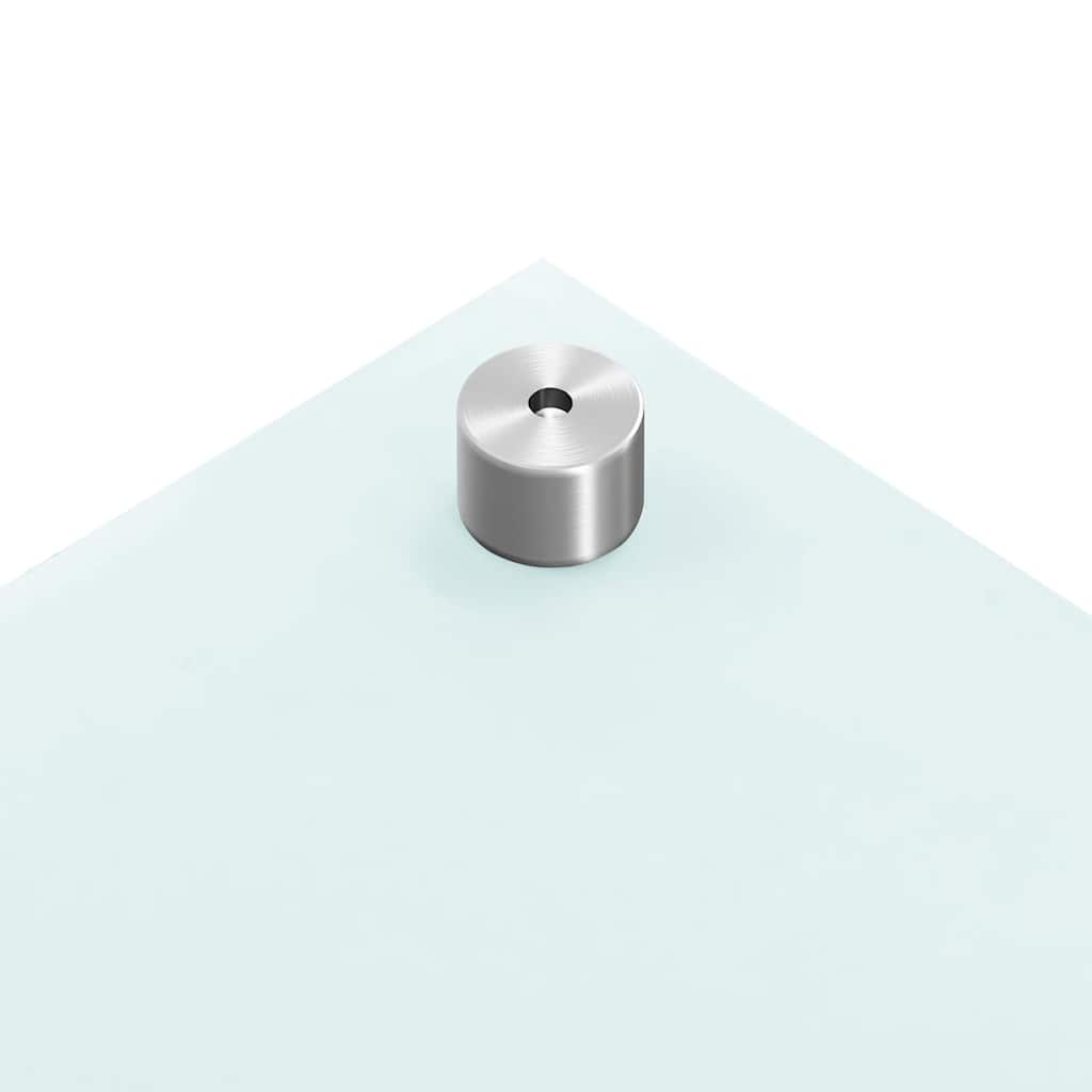 Πλάτες Κουζίνας 2 τεμ. Λευκές 80x50 εκ. από Ψημένο Γυαλί