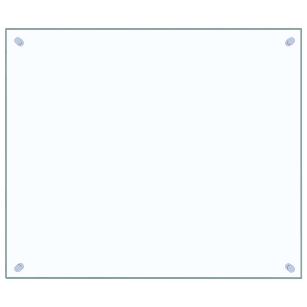 Πλάτες Κουζίνας 2 τεμ. Διαφανής 70 x 60 εκ. από Ψημένο Γυαλί