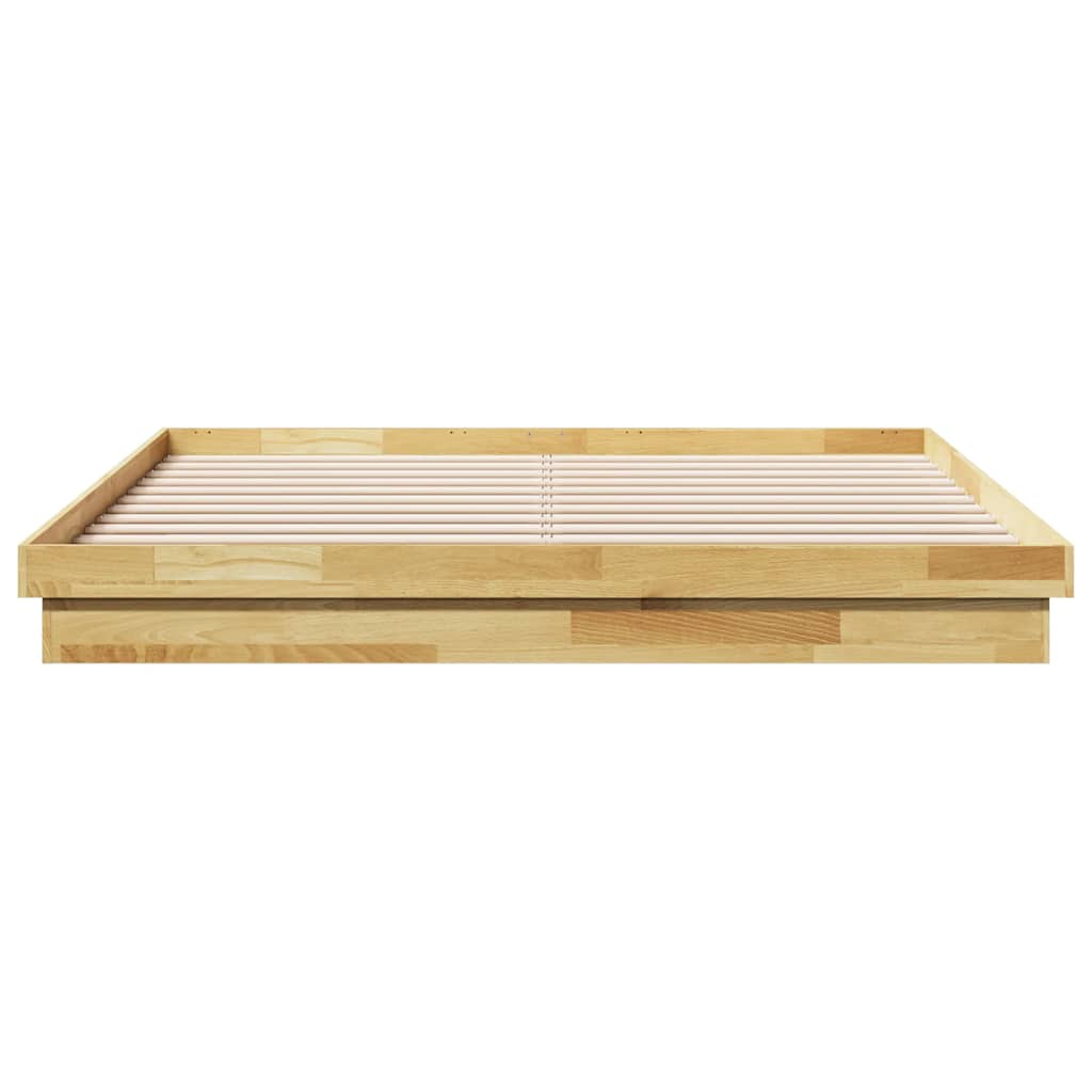 Πλαίσιο κρεβατιού χωρίς στρώμα 200x200 cm μασίφ ξύλο δρυς