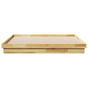 Πλαίσιο κρεβατιού χωρίς στρώμα 200x200 cm μασίφ ξύλο δρυς