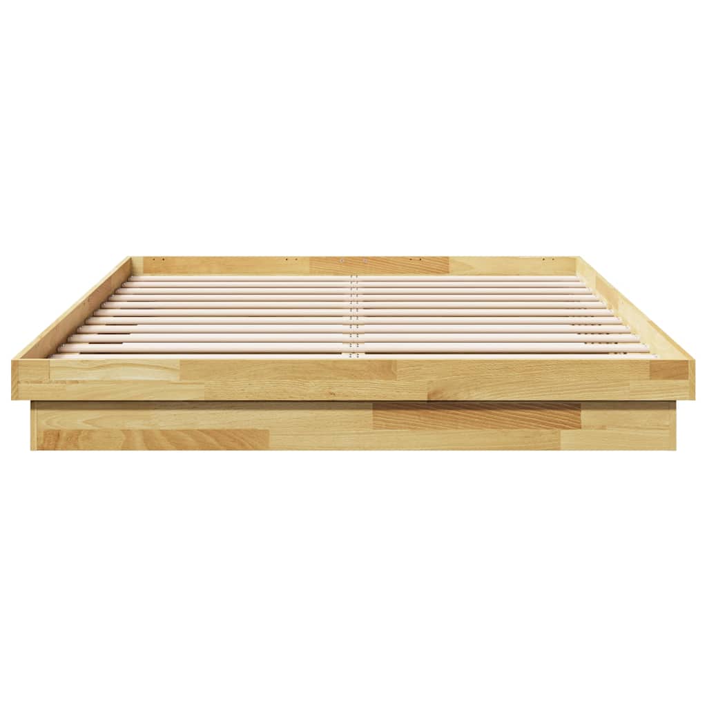 Πλαίσιο κρεβατιού χωρίς στρώμα 160x200 cm μασίφ ξύλο δρυς