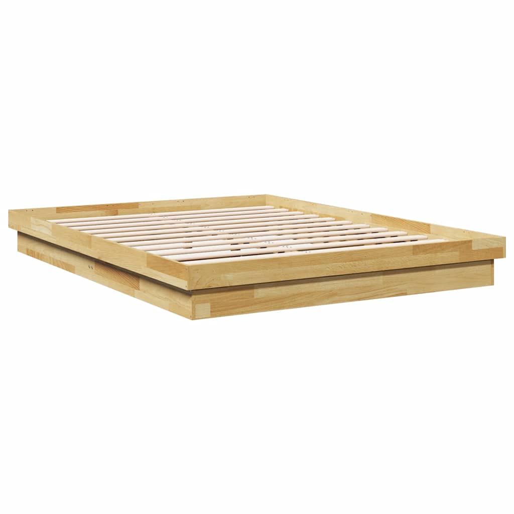 Πλαίσιο κρεβατιού χωρίς στρώμα 160x200 cm μασίφ ξύλο δρυς