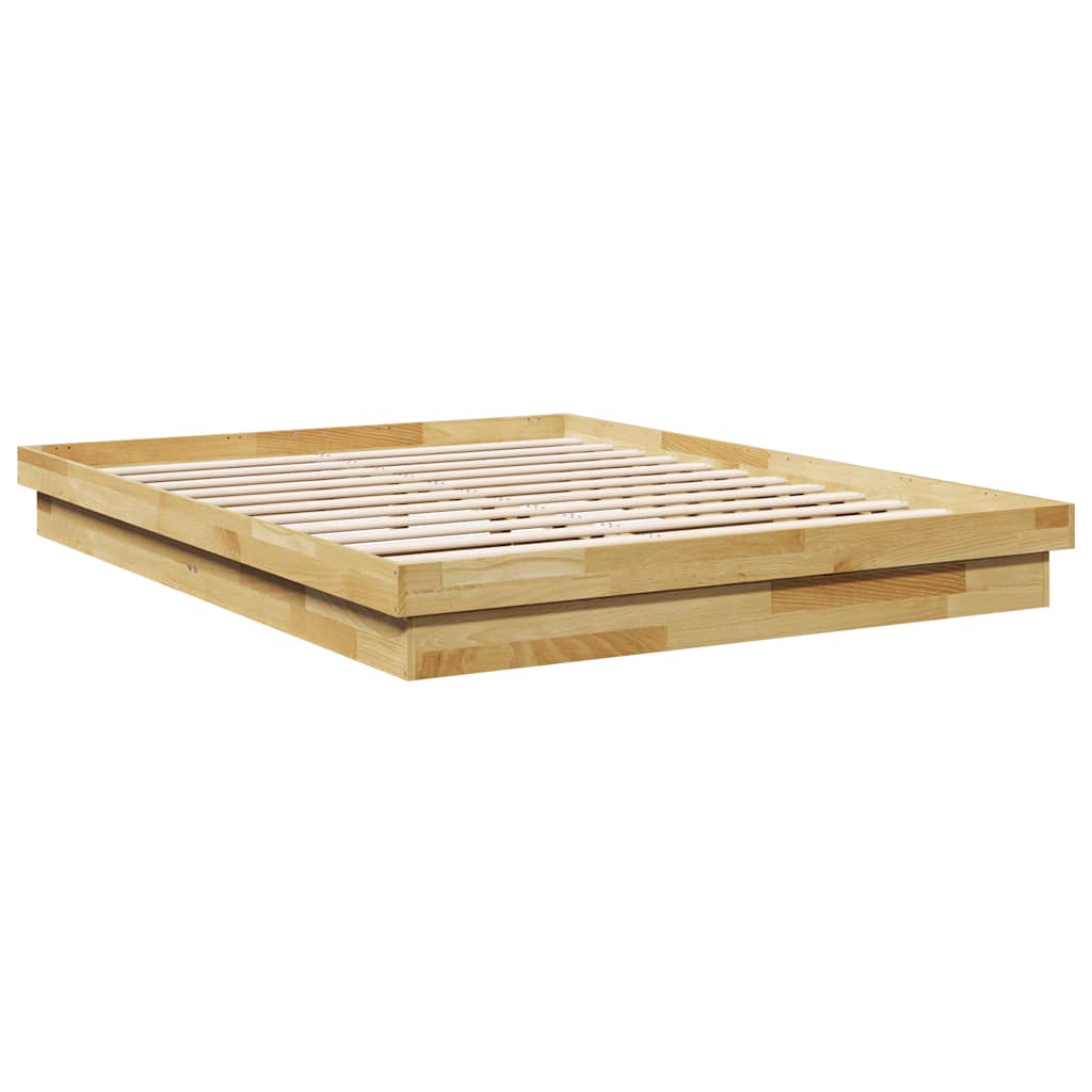 Πλαίσιο κρεβατιού χωρίς στρώμα 150x200 cm μασίφ ξύλο δρυς