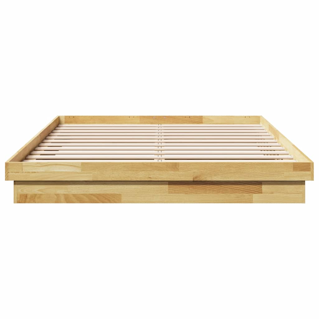 Πλαίσιο κρεβατιού χωρίς στρώμα 150x200 cm μασίφ ξύλο δρυς