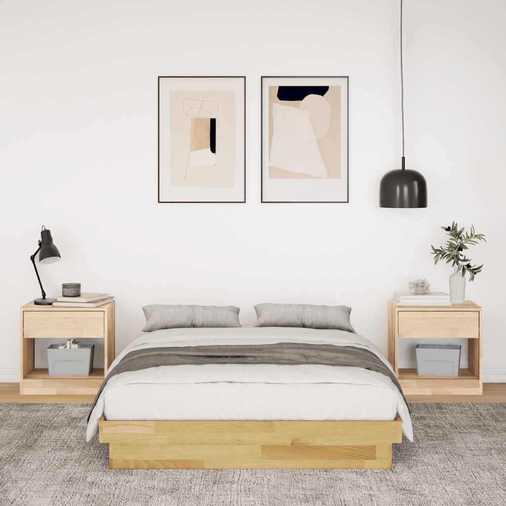 Πλαίσιο κρεβατιού χωρίς στρώμα 120x200 cm μασίφ ξύλο δρυς