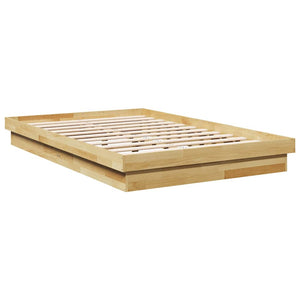 Πλαίσιο κρεβατιού χωρίς στρώμα 120x200 cm μασίφ ξύλο δρυς