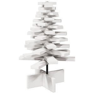 Ξύλινο χριστουγεννιάτικο δέντρο για διακόσμηση Λευκό 60 cm