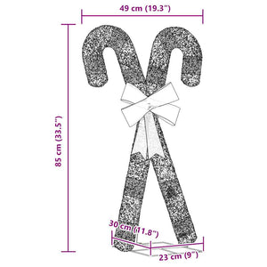 Χριστουγεννιάτικη Διακόσμηση Candy Cane 50 LED Ζεστό Λευκό