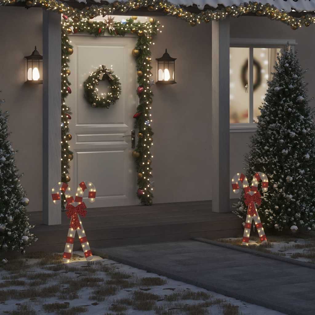 Χριστουγεννιάτικη Διακόσμηση Candy Cane 50 LED Ζεστό Λευκό
