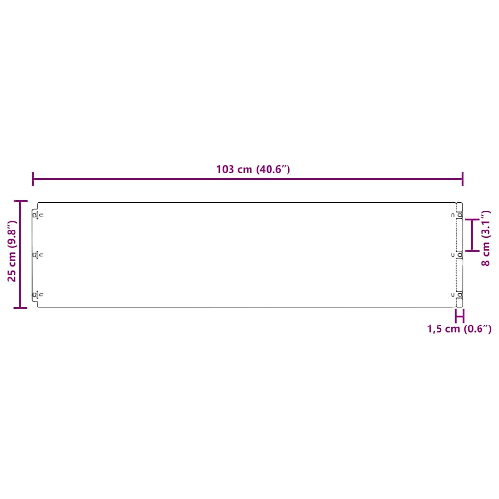 Περιφράξεις γκαζόν 20 τεμάχια 25x103 cm Εύκαμπτος χάλυβας - Pakobazaar
