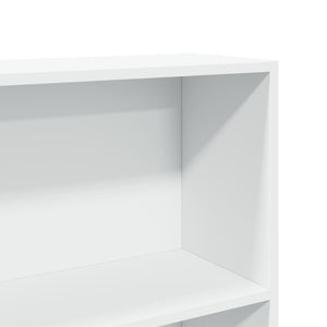 Βιβλιοθήκη με 5 Ράφια Λευκή 80x30x189 εκ. Επεξεργασμένο Ξύλο - Pakobazaar