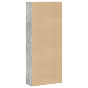 ντουλάπι βιβλίων  Γκρι μπετόν 80x30x189 cm Κατασκευασμένο ξύλο