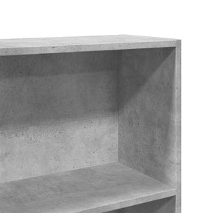 ντουλάπι βιβλίων  Γκρι μπετόν 80x30x189 cm Κατασκευασμένο ξύλο
