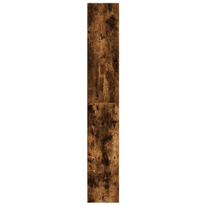 Ντουλάπι βιβλίων καπνιστή δρυς 80x30x189 cm Κατασκευασμένο ξύλο
