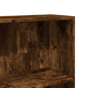 Ντουλάπι βιβλίων καπνιστή δρυς 80x30x189 cm Κατασκευασμένο ξύλο