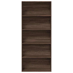 Ντουλάπι βιβλίων καφέ δρυς 80x30x189 cm Κατασκευασμένο ξύλο