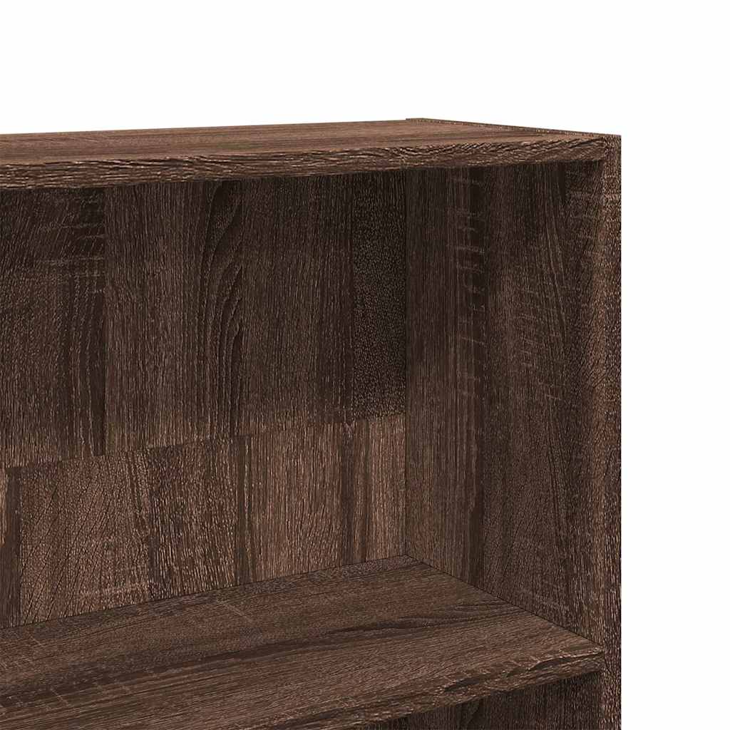 Ντουλάπι βιβλίων καφέ δρυς 80x30x189 cm Κατασκευασμένο ξύλο