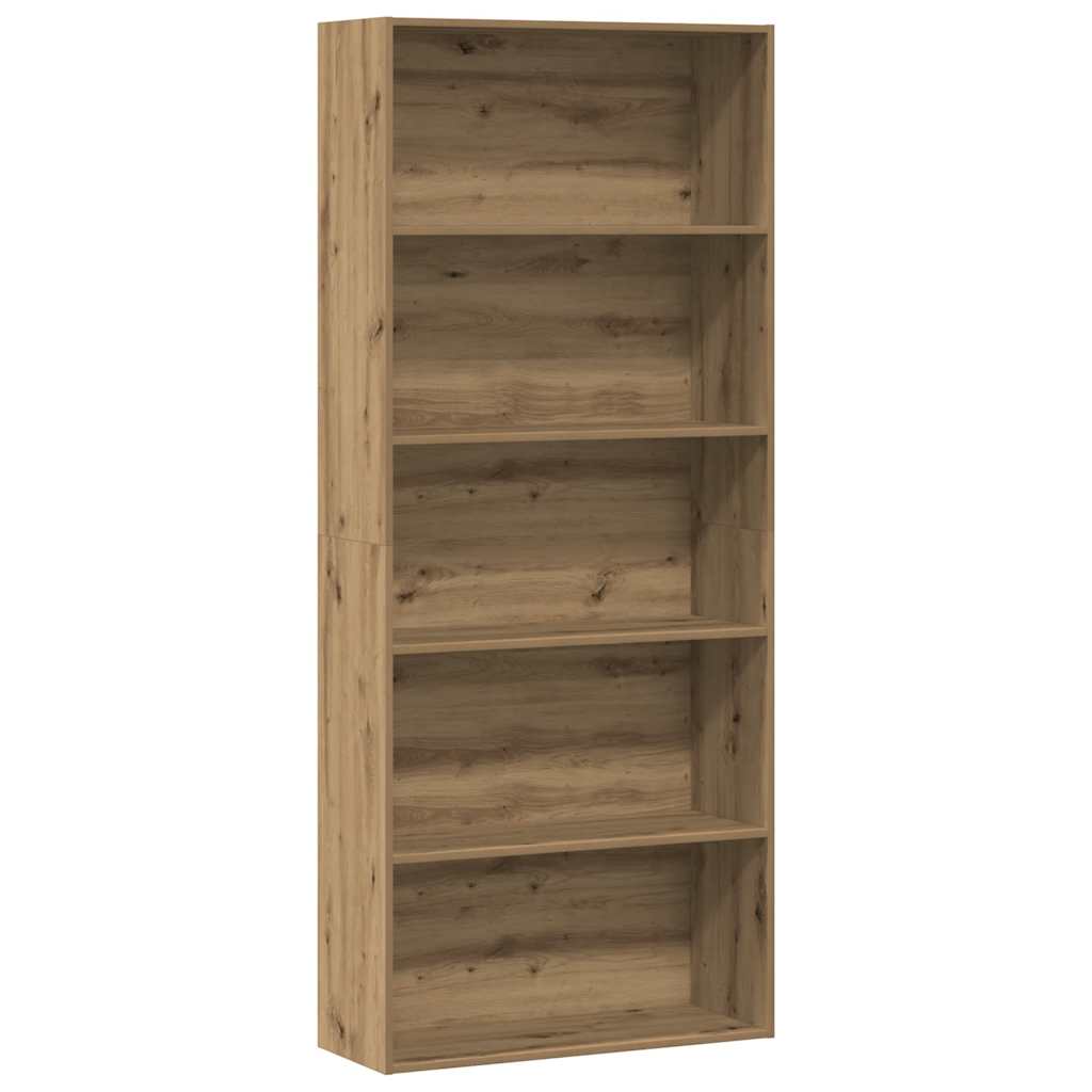 Βιβλιοθήκη Αρτισιανή Δρυς 80x30x189 εκ. από Επεξ. Ξύλο
