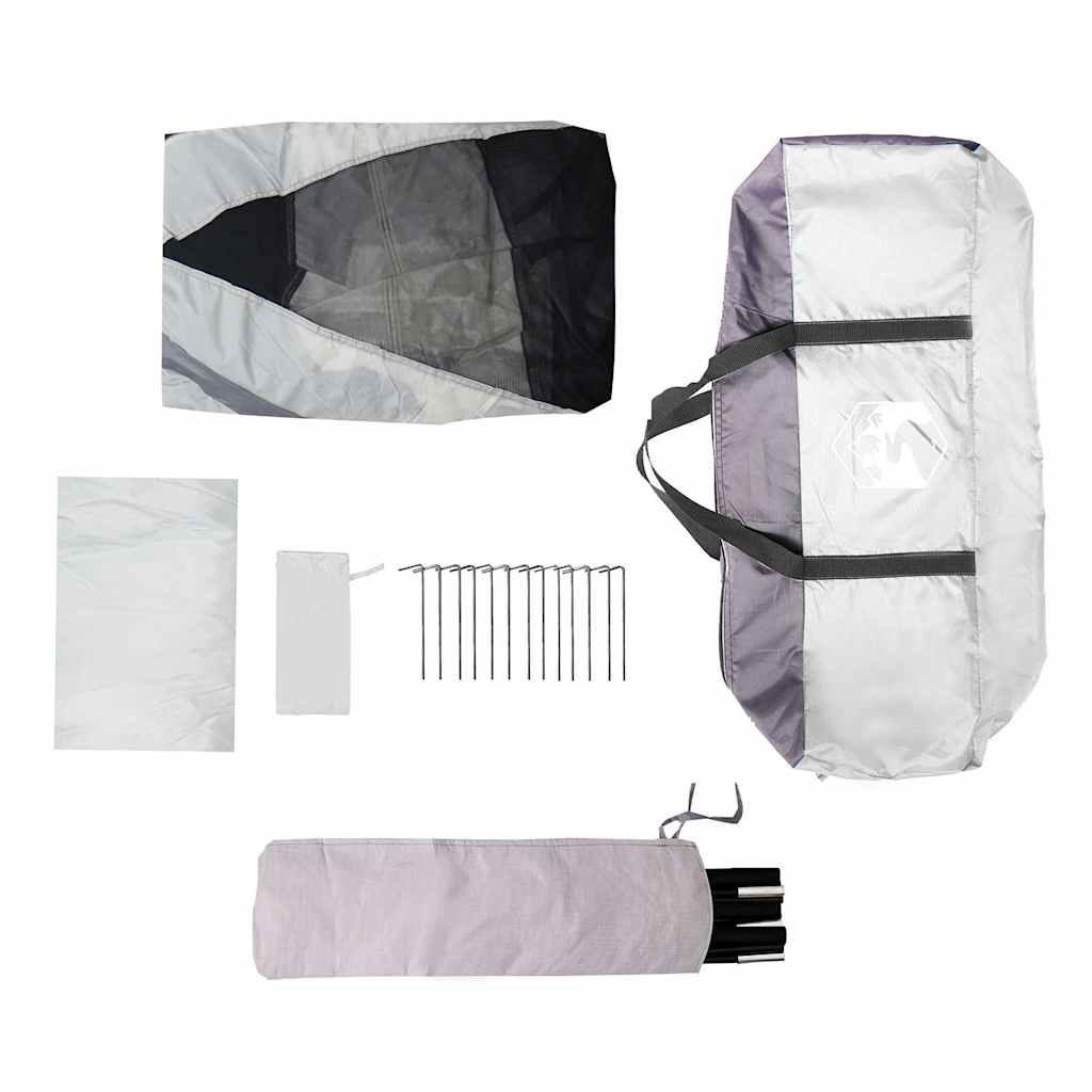 Σκηνή πισίνας  αφαιρούμενη μύγα & Τοίχοι ματιών Γκρι 618x532 cm