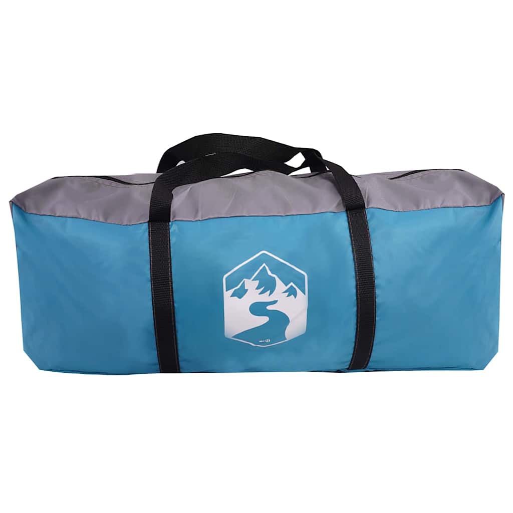 Οικογενειακή Σκηνή με στέγη Μπλε και Γκρι 721 x 335 x 212 εκ - Pakobazaar