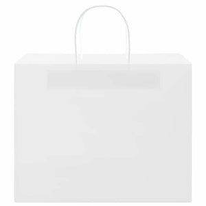 Χάρτινες σακούλες 50 τεμάχια με χερούλια Λευκό 32x22x24 εκ.