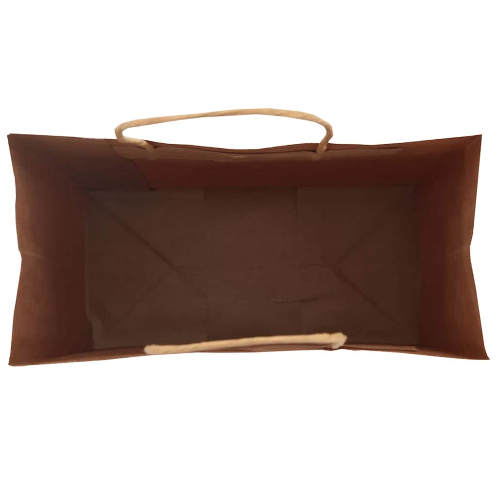 Χάρτινες σακούλες 50 τεμάχια με χερούλια Μαύρο 21x11x31 εκ.