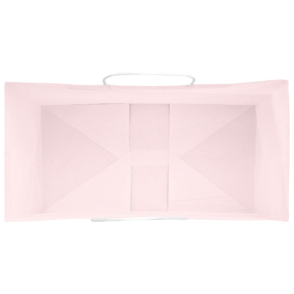 Χάρτινες σακούλες 250 τεμάχια με χερούλια Ροζ 32x17x25 εκ. - Pakobazaar