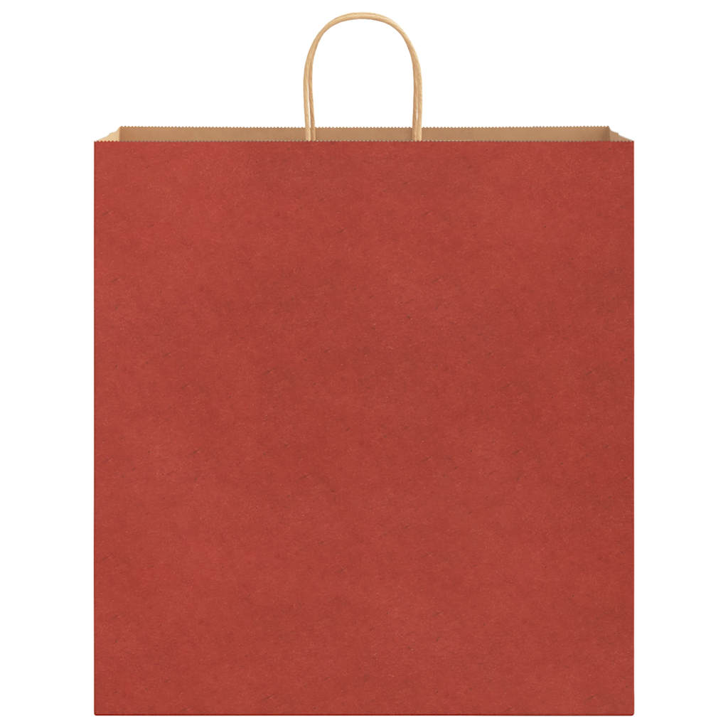 Χάρτινες σακούλες 250 τεμάχια με χερούλια Κόκκινο 45x17x48 εκ.