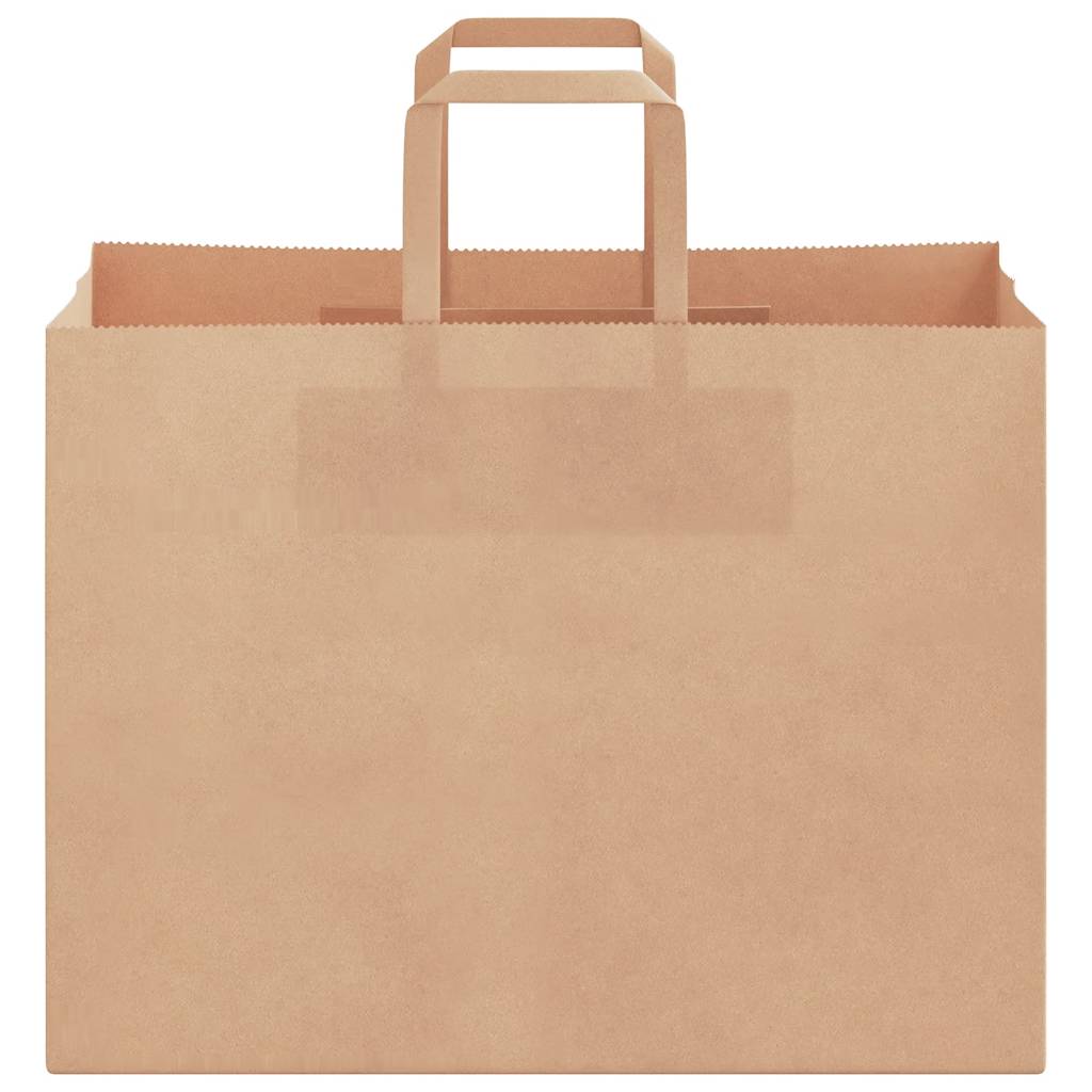 Χάρτινες σακούλες 250 τεμάχια με χερούλια καφέ 32x17x25 cm